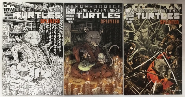 3x TMNT comic TEENAGE MUTANT NINJA TURTLES Micro SPLINTER # 5 A B C RI 1:10 IDW