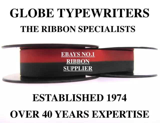 🌎 2 x 'SILVER REED SR10' *BLACK/RED* TOP QUALITY *10M* TYPEWRITER RIBBONS