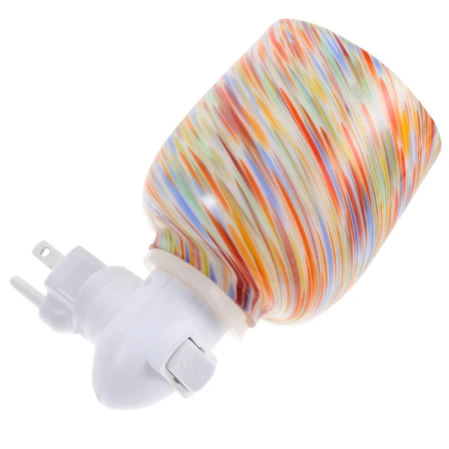 WAX CUBE MELTER Small Scent Wax Burner Glass Electric Wax Melt Warmer Night Lamp £17.15