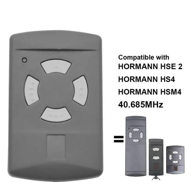 Remote Control Compatible With Hormann HSE4,HSE2,HS4,HSM4, 4-Channel 40.685 MHz