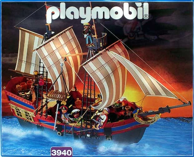 PLAYMOBIL PIRATE SHIP jaune 3 brins corde gréement 3286 3940 5778 2