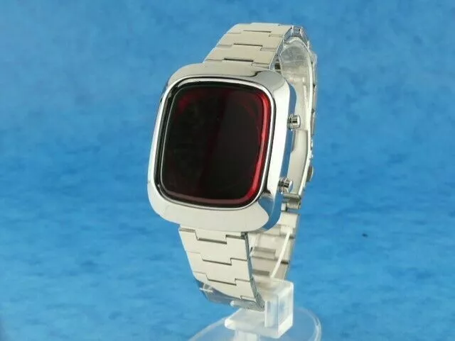 TIME MASTER 70s 1970s Old Vintage Style LED LCD DIGITAL Rare Retro Watch COM CBM