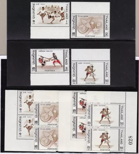 1966 Thailand/Tailandia - SG 553-556 4 valori MNH** LOTTO DI TRE SERIE