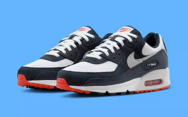 Nike air max 9 essential navy white red hotsell