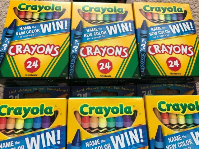 3 CRAYOLA CRAYONS 24 Count LAST Packaging Before Bluetiful w/ DANDELION  $14.95 - PicClick
