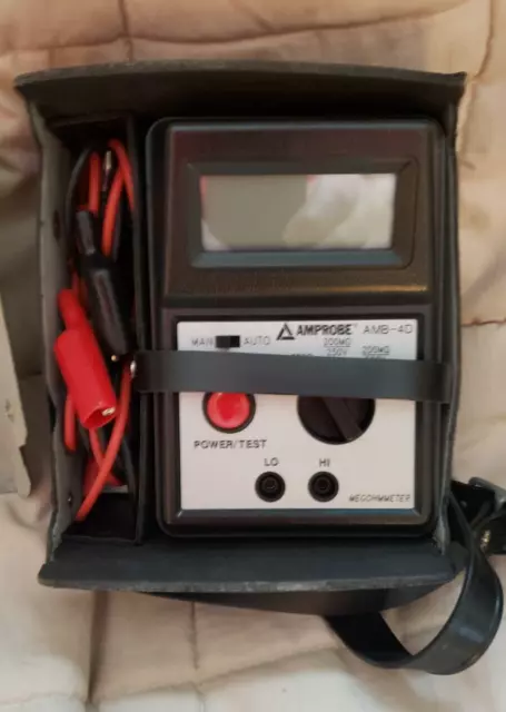 AMPROBE AMB 4-D MEGOHMMETER.  New Condition- Used one time for demonstration 2