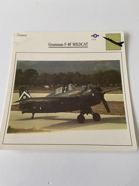 Carte Collection Chasseur Grumman F-4F WILDCAT