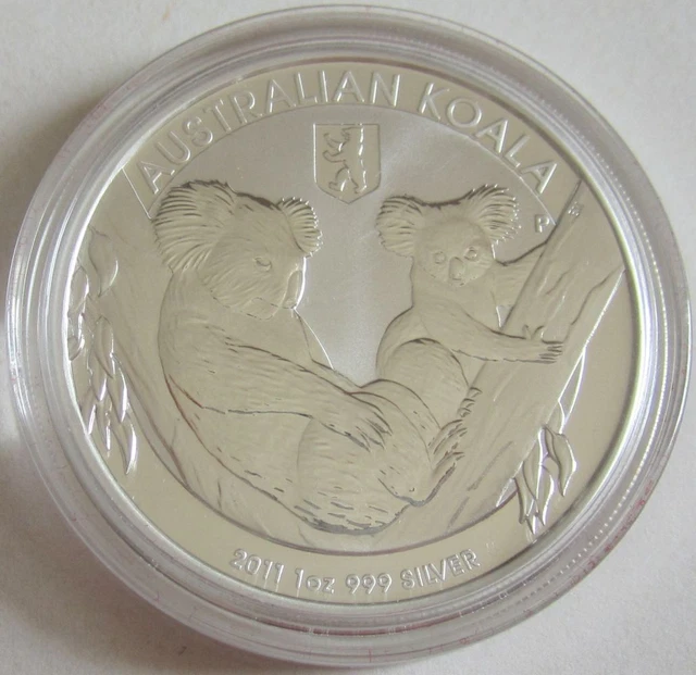 Australia 1 Dollar 2011 Koala Berliner Bär Privy 1 Oz Silver