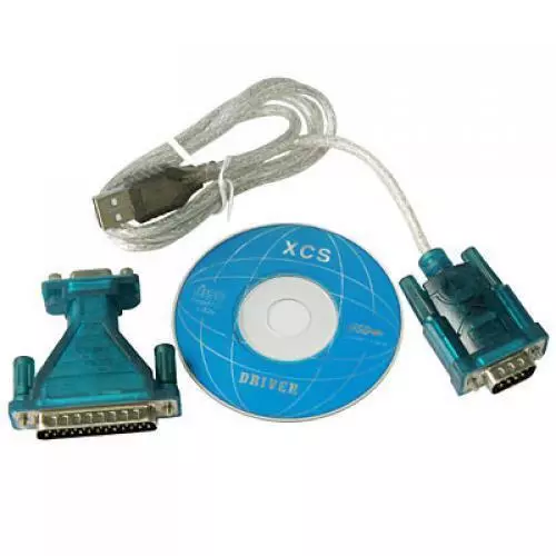 USB 2.0 To Serial DB 9 Pin RS232 + 25 Pin Adapter Cable Converter Win 7 XP