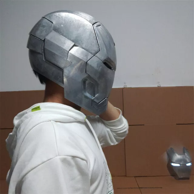 Iron Man MK2 Metal Helmet Mask Unpainted Set Wearable