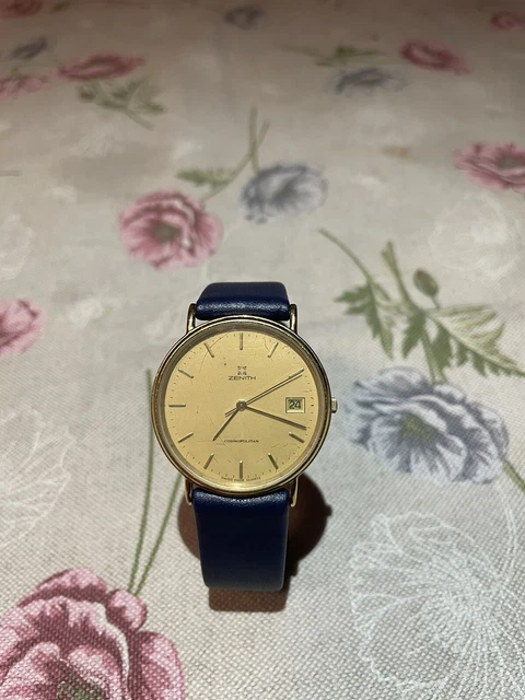 Montre Vintage Zenith Cosmopolitan Pour Femme - Plaqué Or, Cadran Doré, Mouvement Quartz