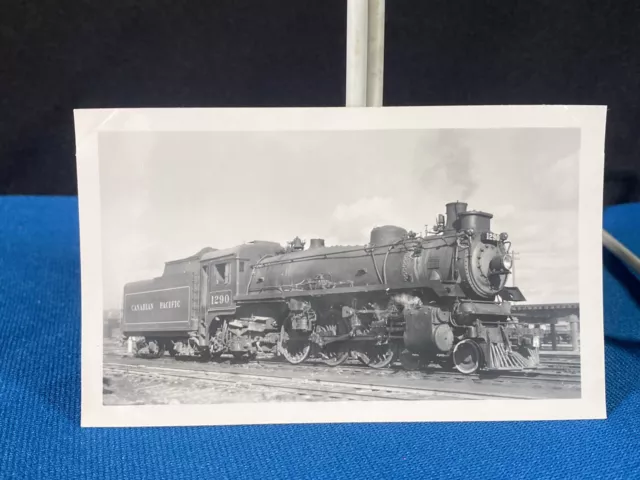 Canadian Pacific Railway Steam Locomotive 1290 Vintage Photo