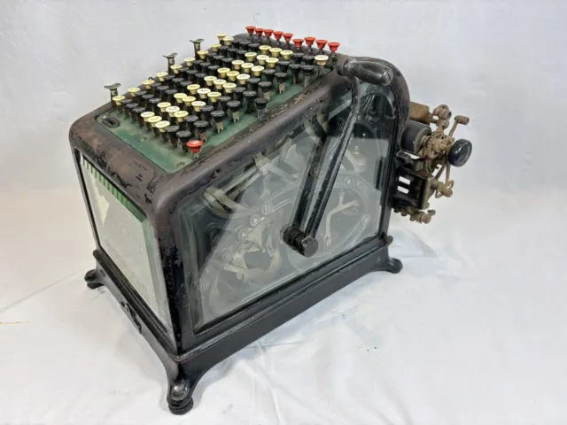 Antiguo Comptometre Máquina De Aritmética Calculadora Burroughs Detroit Mí 1910
