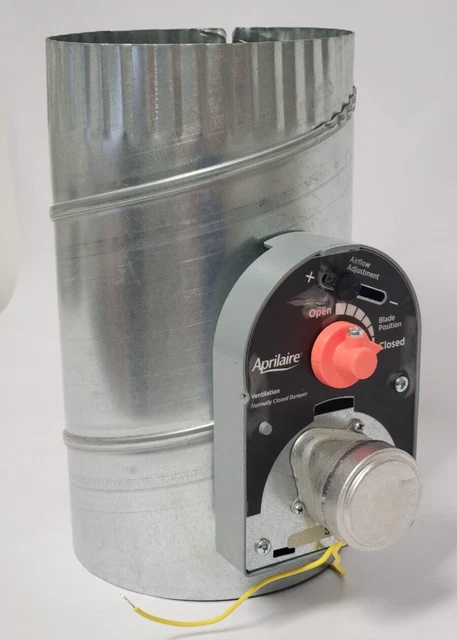 Aprilaire 392020 6" Roung Zone Damper Closed Power Open