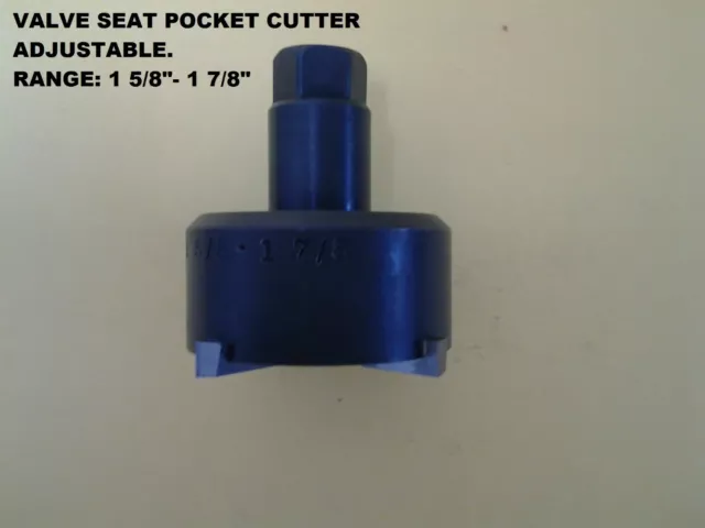 Cortador de bolsillo de asiento de válvula ajustable, rango: 1 5/8"" - 1 7/8"" para piloto de 3/8"".