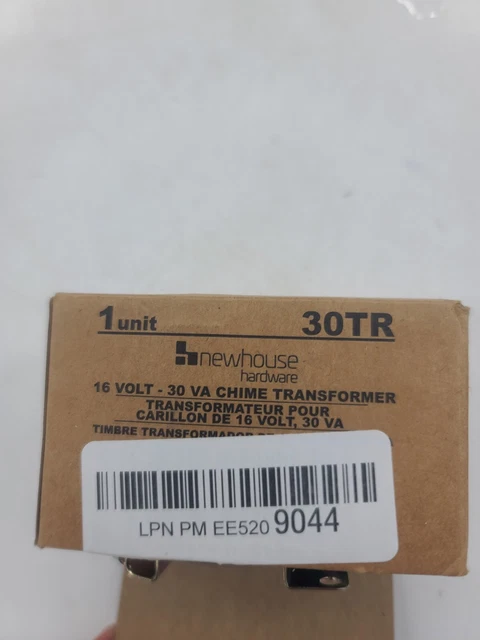 Transformador de timbre Newhouse Hardware 30TR, 16V 30va, compatible con anillo