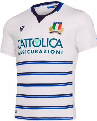 Italien Sapin Macron Hommes Away Maillot Blanc TAILLE S Poly Rep Neuf & B Ovp
