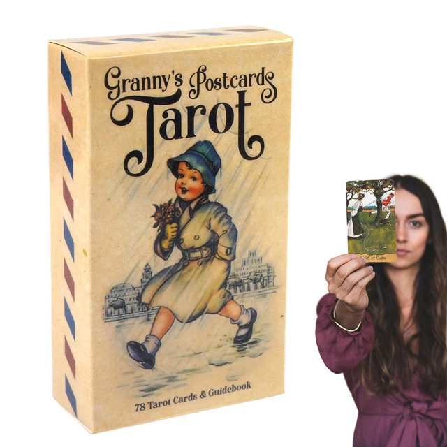 Omas Postkarten Tarot Deck – 78 Original Tarotkarten Für Anfänger Und Lichtseher – Rider Tarot Wahrsagung Werkzeug