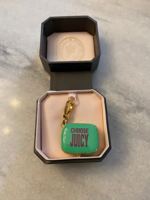 Juicy Couture Charm Mint Tin with Gems Gold Tone New Labeled Box