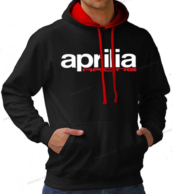 felpa con cappuccio APRILIA RACING sportiva moto corse