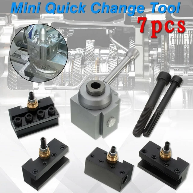 1 SET Tooling Package For Mini Lathe Quick Change Tool Post & Holders Tool Alu