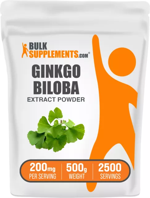 BulkSupplements Ginkgo Biloba Extract Powder - 200 mg Per Serving