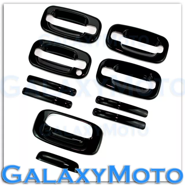 99-06 Chevy Silverado Factory Gloss Black 4 Door Handle+No PSG KH+Tailgate Cover
