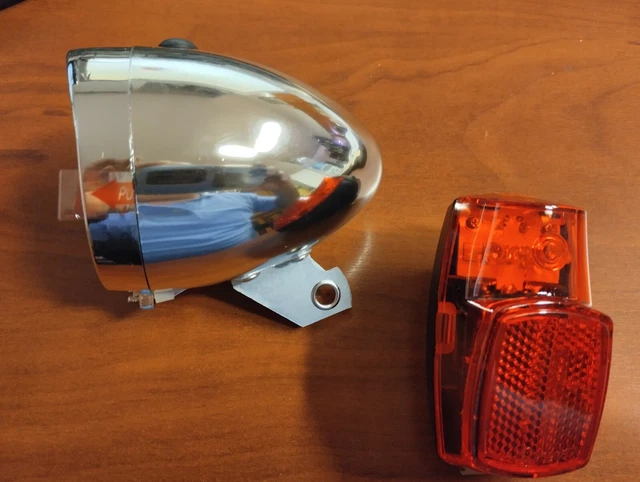 Kit Fanalino Anteriore+ Posteriore Luce Led-Bici Olanda- City - Foto 9