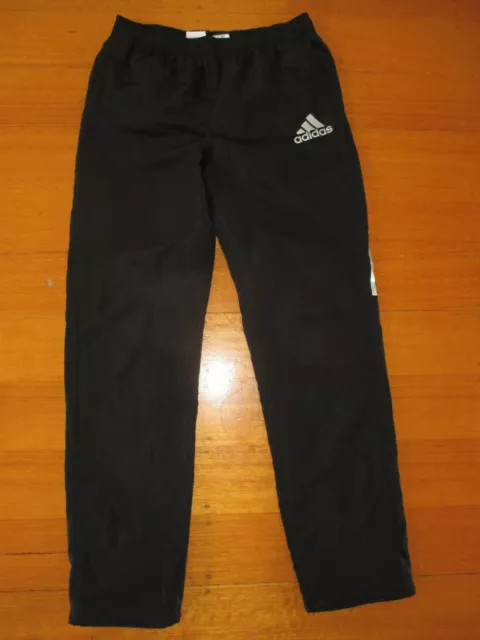 Boy Black Adidas Climacool 3-Stripe Gym Training Track Pants Size 13-14Y RRP $70