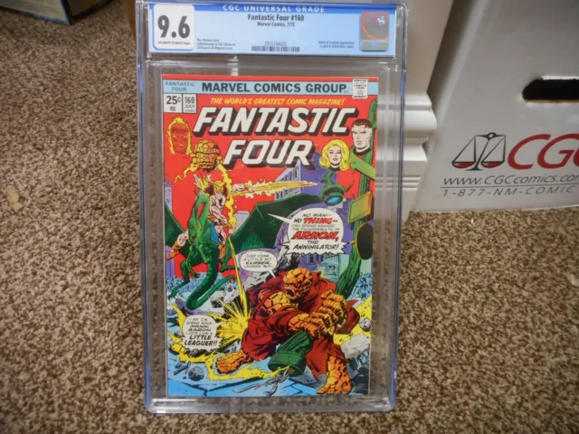 Fantastic Four 160 cgc 9.6 Marvel 1975 Quicksilver Arkon Lockjaw Thing battle NM
