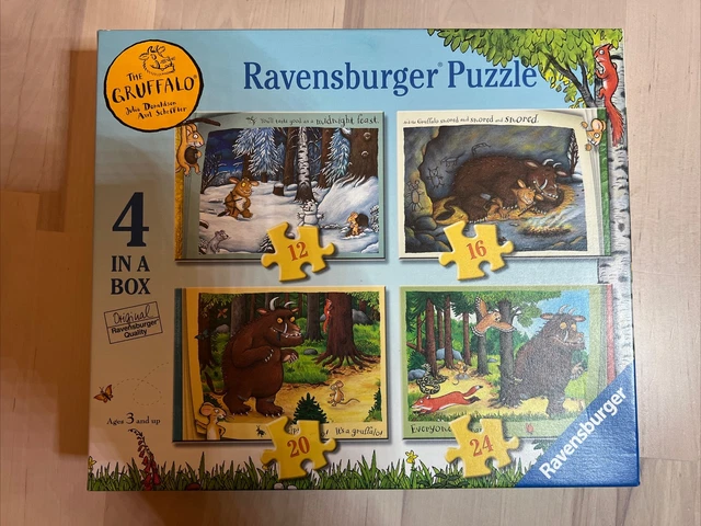 RAVENSBURGER THE GRUFFALO 4 in Box (12, 16, 20, 24 Pieces) Jigsaw ...