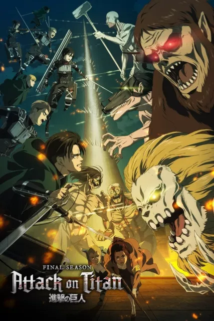 Poster Shingeki No Kyojin Tam A4 e A3 Anime Temporada Levi, Mikasa, Ymir,  Personagens Attack On Titan Mangá.