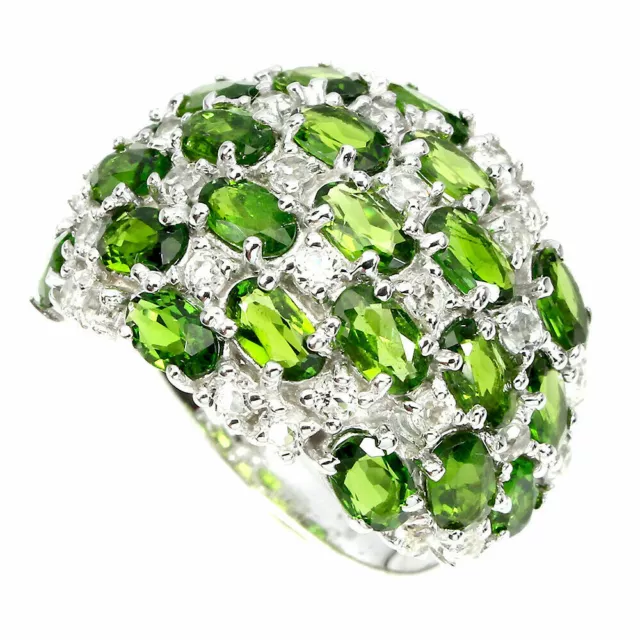 Shola Vrai Naturelle Chrome Diopside Anneau Gr.18,5 Argent Sterling R732 2