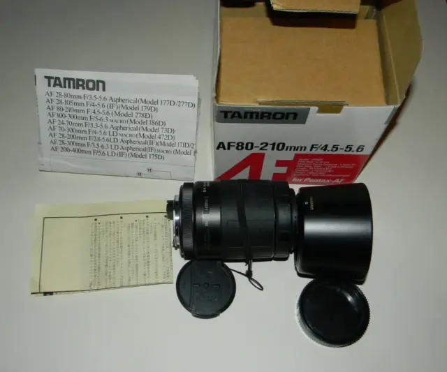 Open Box *Near Mint* Tamron AF80-210mm F/4.5-5.6 Zoom Lens for Pentax