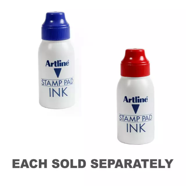 Artline Stamp Pad Refillable Ink 50cc Bottle with Unique Valve Simple Ink