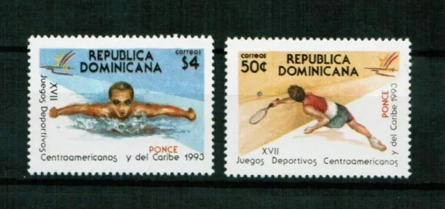 Dominican Republica 1993 Minr 1680-81 **/mnh squash Schwimmen