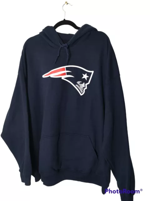 Felpa con cappuccio NFL da uomo navy taglia 2XL New England Patriots