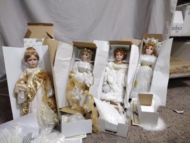 Lot Of 4 Heritage Signature Collection Porcelain Doll 2003,2004,2005,2006 Angel