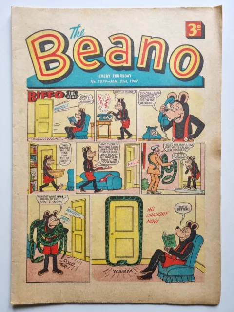 Beano Comic No. 1279 Jan 21st 1967. Very Good.