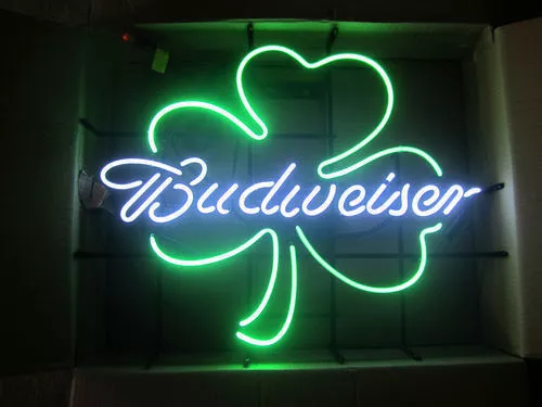 Shamrock Clover Beer 17"x14" Neon Light Sign Lamp Bar Windows Wall Decor