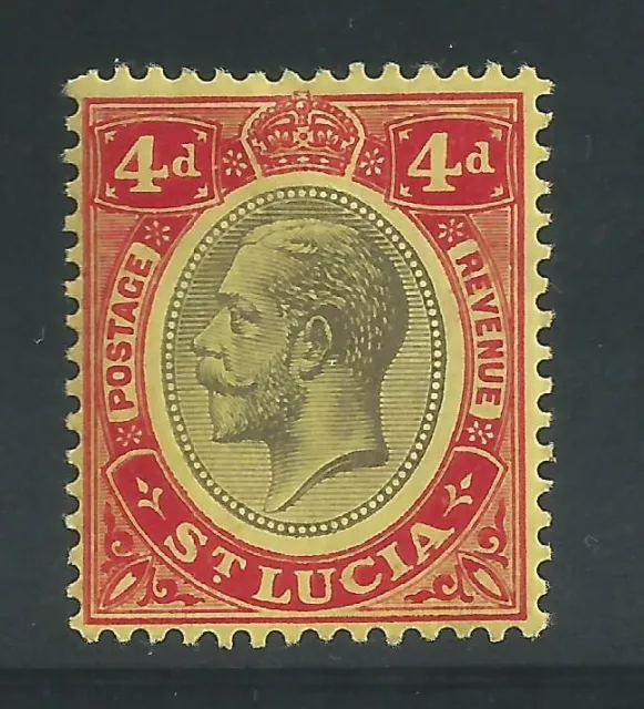 St. Lucia Scott # 85 MH George V Single