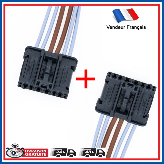 Connecteur fiche feux arrière CLIO 2, SCENIC 2, MEGANE 2, ESPACE 3, KANGOO LOGAN