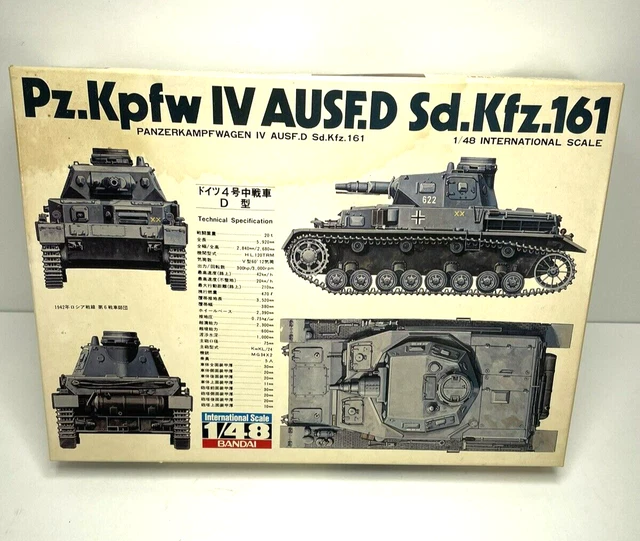 1/48 Bandai PANZERKAMPFWAGEN IV AUSF. D in good condition parts in sealed bags