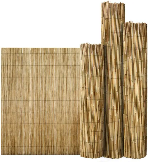 Natural Reed Fence Natural Bamboo Garden Peeled Reed Fence Privacy Border Roll