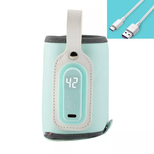 Portable Bottle Warmer, USB Bottle Warmer PU Universal Baby Milk Heat Keeper