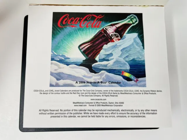 Coca Cola Coke Bottle A 2006 Year - In -A - Box Desk Calendar ECU
