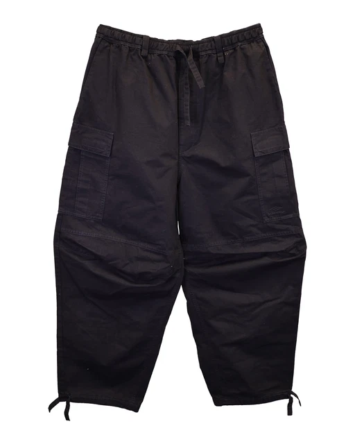 BALENCIAGA MEN'S BLACK Cotton Slim Fit Cargo Pants With Drawstring ...