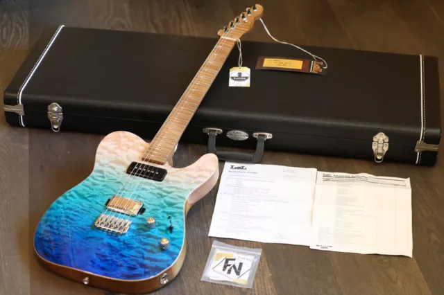 2022 LSL Bad Bone 290 Deluxe T-Style Guitar Laguna Blue Gradient “Analin” + OHSC 2022 LSL Bad Bone 290 Deluxe T-Style Guitar Laguna Blue Gradient “Analin” + OHSC