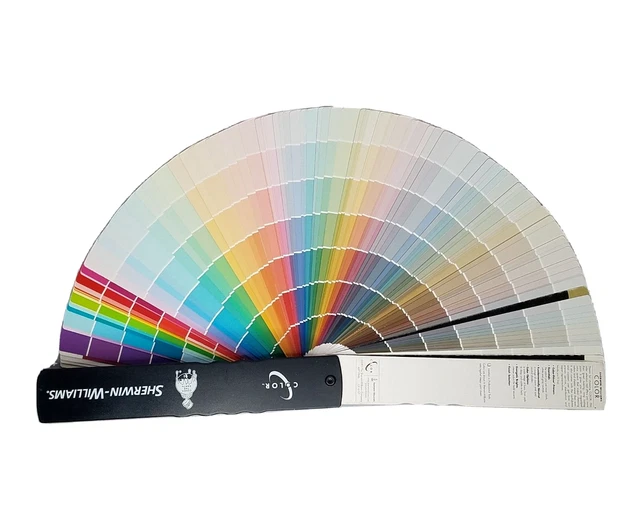 SHERWIN WILLIAMS COLOR Chart Fan Wheel Paint Swatches Chips Samples Pre ...