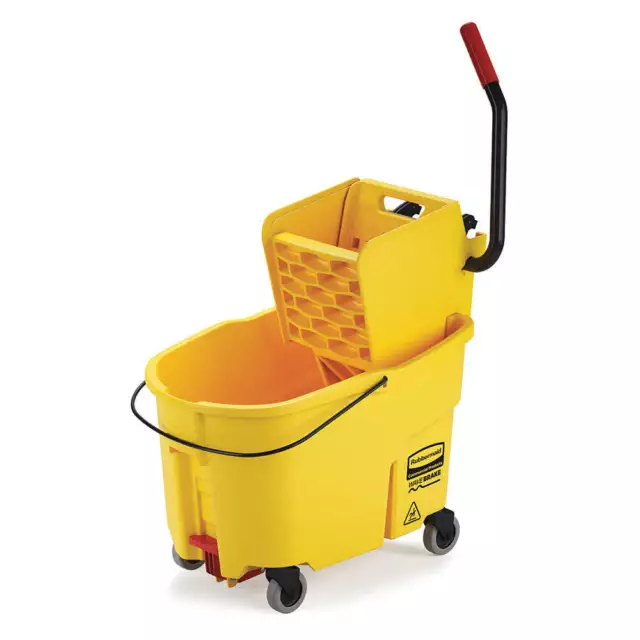 RUBBERMAID COMMERCIAL PRODUCTS FG618688YEL Mop Bucket and Wringer,Yellow,11 gal